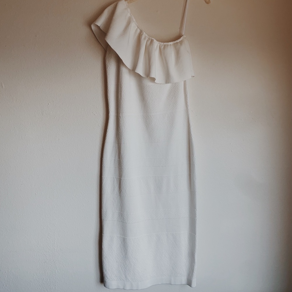XOXO Women's One Shoulder Stitch Mix Bodycon Dress